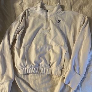 Gymshark White Crop Sweatshirt L